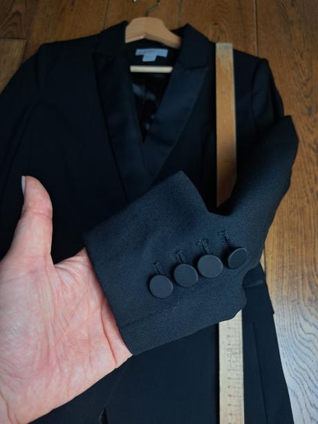 Čierne smokingové sako, h&m,38