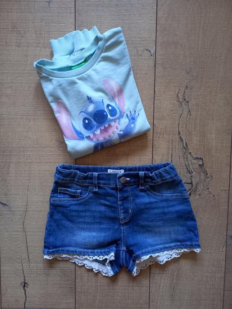 Mikina stitch, benetton,134