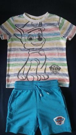 Tričko a kraťasy, set labková patrola, veľkosť 98, nickelodeon,98