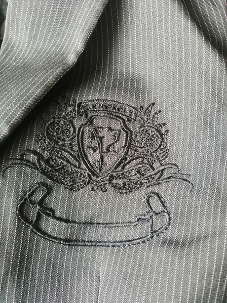 Pásikavé čierne sako caa, v140, 9-10r., c&a,140