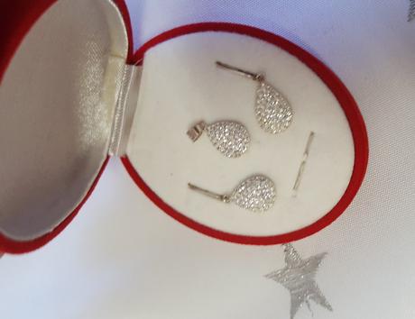 Strieborné náušnice + prívesok swarovski element, swarovski