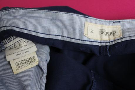 Zaujimave modre elegantno-sportove nohavice, s