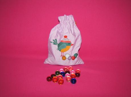 Sklenené guľôčky s vreckom, 