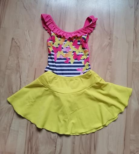 Motýlikové plavky so sukničkou - 98/104, 86–98