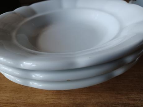 3x retro hlboký tanier, 