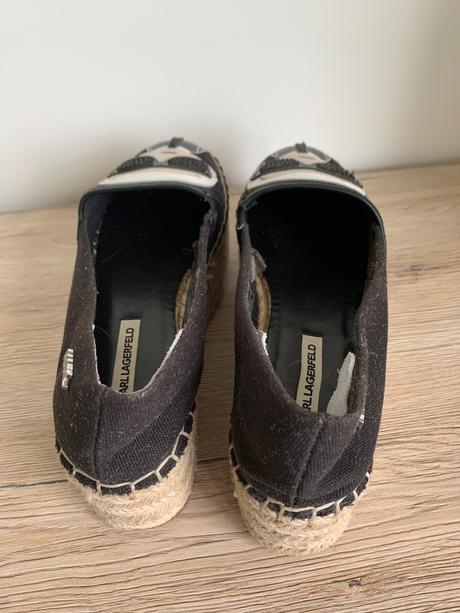 Espadrilky karl lagerfeld - kl80311 black lthr/tex, karl lagerfeld,38