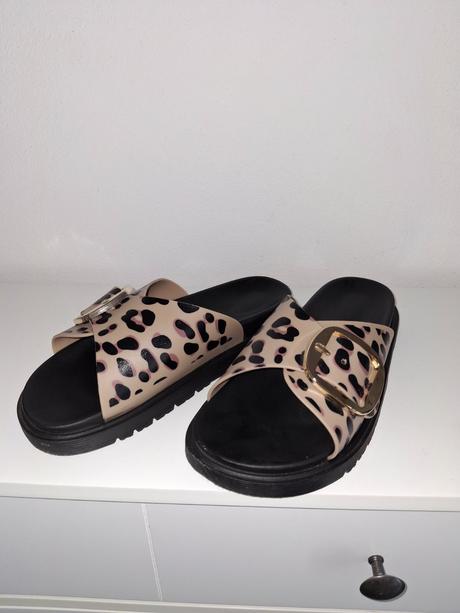 Leopardie trendy pohodlné šlapky - vsuvky, 38