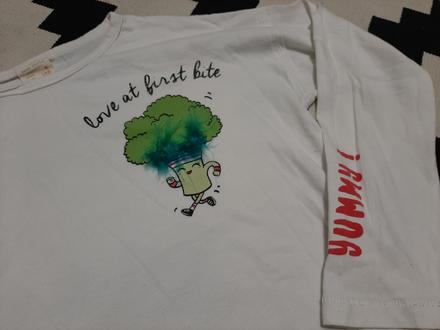 Krásne tričko od zary pre milovníčky brokolice 7-8, zara,128