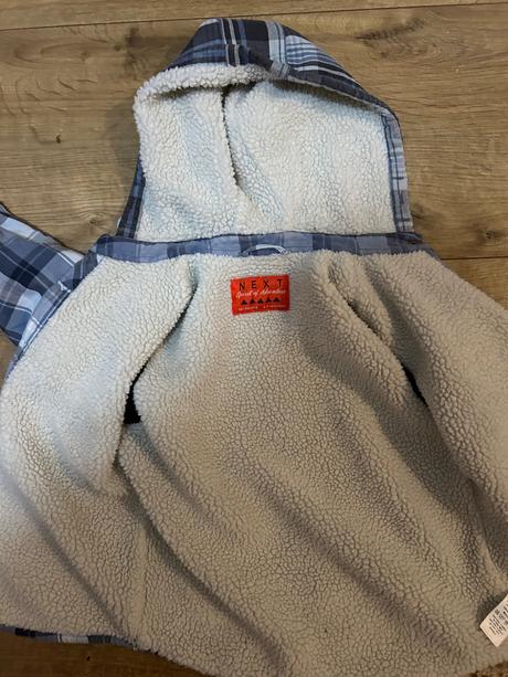 Zateplená košelová bunda s kapucňou veľ. 116, next,116