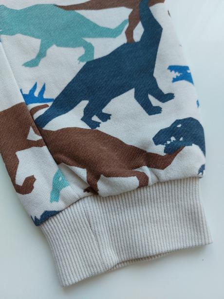 Tepláčky s dino kamuflážou, zachovalé, h&m,116