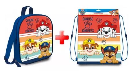 Ruksak + vrecko na prezúvky paw patrol,