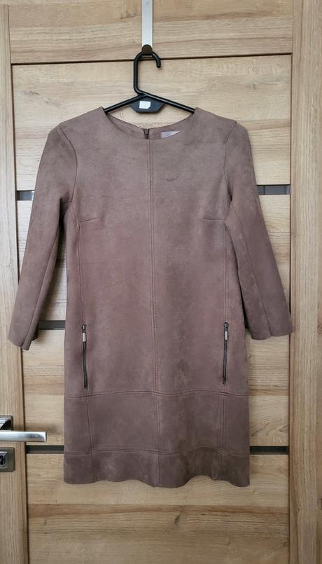 Šaty efekt semišu/ jelenice, 34