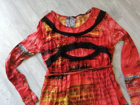 Oranžové dámske šaty zn. peace love, s