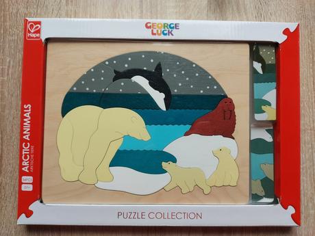 Hape - george luck - vkladacie puzzle arktída, 