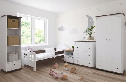 Detská komoda domček.skriňa,nočný stolík,knižnica,