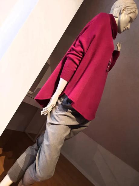 Oversize magenta sveter, l