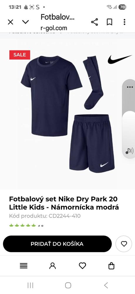Futbalovy dres, nike,l