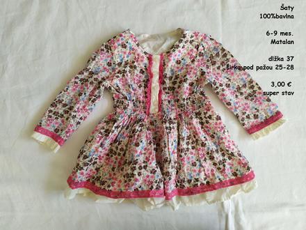 Šaty, matalan,74