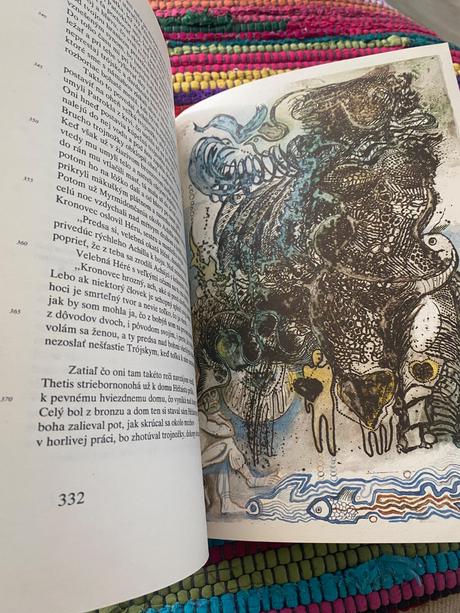 Krásna stará retro kniha homéros - ílias 1986, 