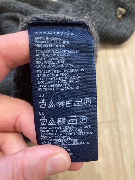 Vlnený šál th, tommy hilfiger