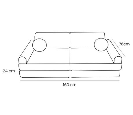 Churros detská modulárna pohovka premium, cotton c,