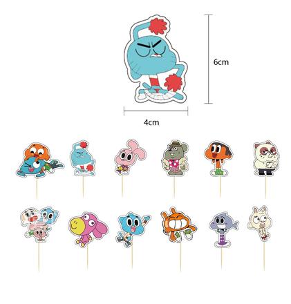 Tortový zápich gumball (12ks),