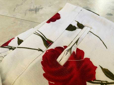 Kvetované strečové 3/4, 140