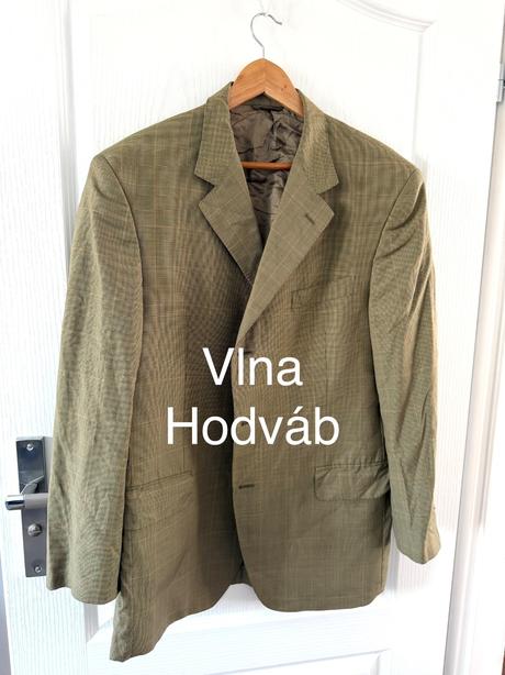Luxusné sako berteil paris vlna a hodváb, xl