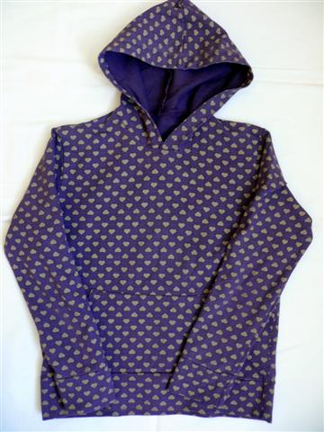 Srdiečková mikinka v super stave - 1 x oblečená, 134