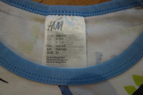 Tričko dinosaury 134/140, h&m,134