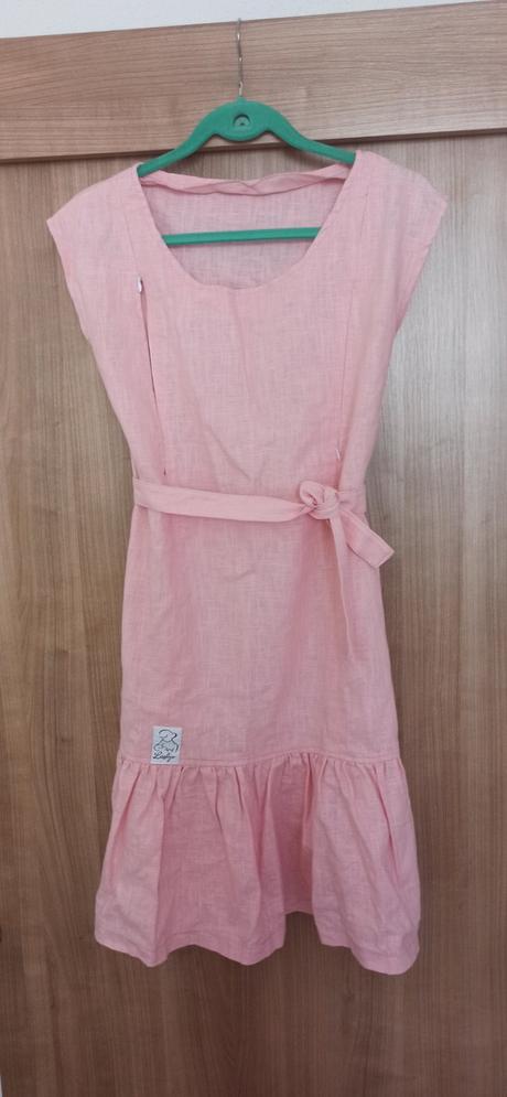 Ľanové šaty na dojčenie/kojenie, 