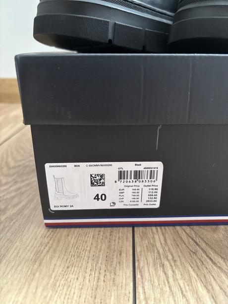 Kožené topánky tommy hilfiger, tommy hilfiger,40