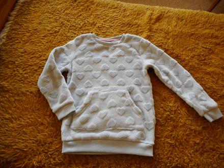 Dievčenská mikinka 12cm so srdiečkami, 128