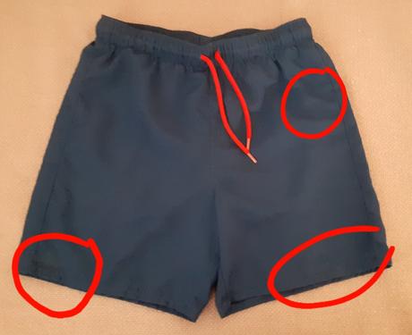 Plavky šortkové tmavomodré decathlon 2ks, decathlon,134