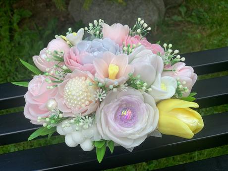 Mydlova kytica v krabičke, 