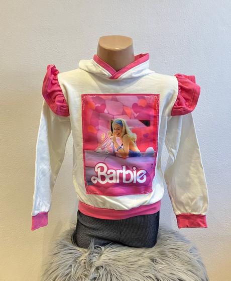 Dievčenská mikina s kapucňou barbie (116-122), 116