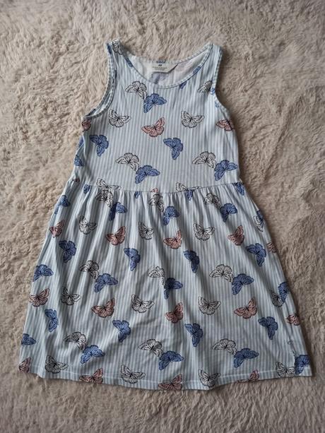 Dievčenské šaty s motýlikmi, h&m,134