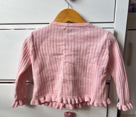 Bledoružový bavlnený sveter na gombíky, f&f, 98, f&f,98