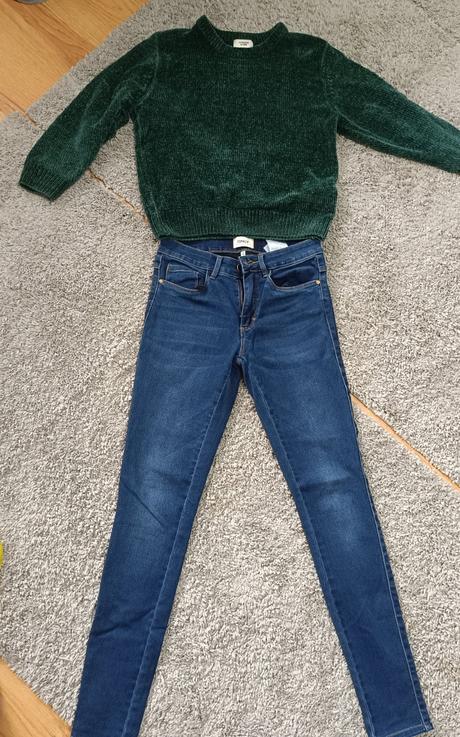 Rifle only  xs-s + sveter zelený xs, xs