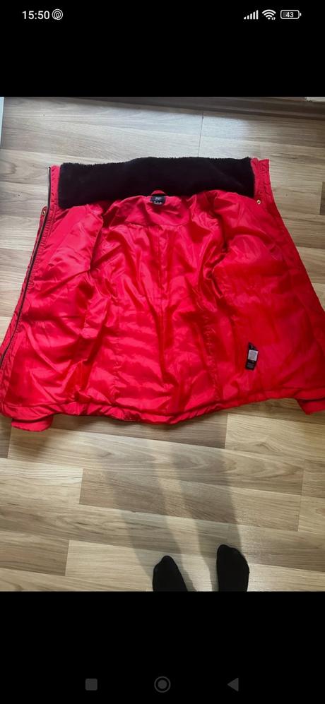 Červená zimná bunda, f&f,38