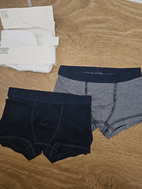 Boxerky h&m 110/116 1x nové 2x použ., h&m,110