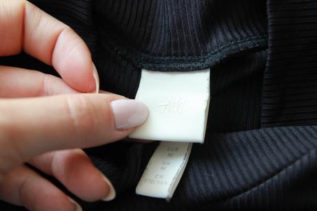 Čierny body top, h&m, m, h&m,m