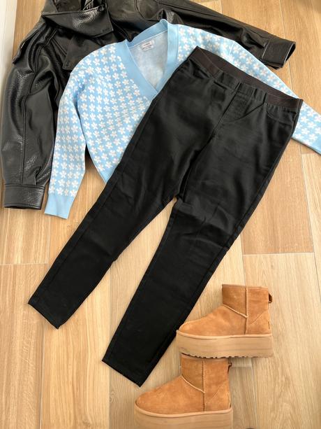 Čierne pohodlné nohavice, xl