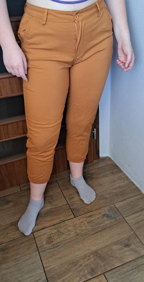 Horčicove 3/4 nohavice, xl