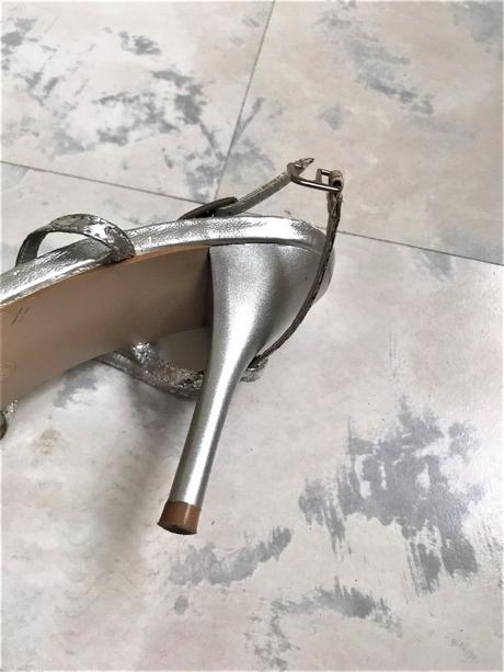 Strieborné sandálky, 40