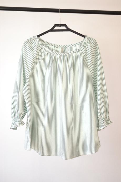 Bielo-zelená blúzka l, l