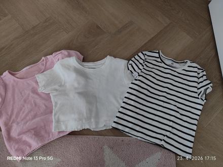 Trička cropp topy, h&m,128
