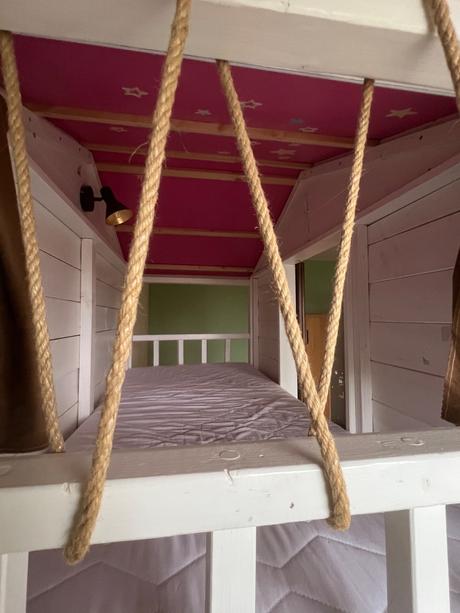 Poschodova postel s domcekom, šírka (cm): 100,dĺžka (cm): 220