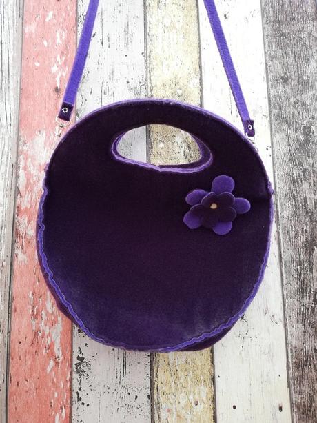 Fialová handmade kabelka, 