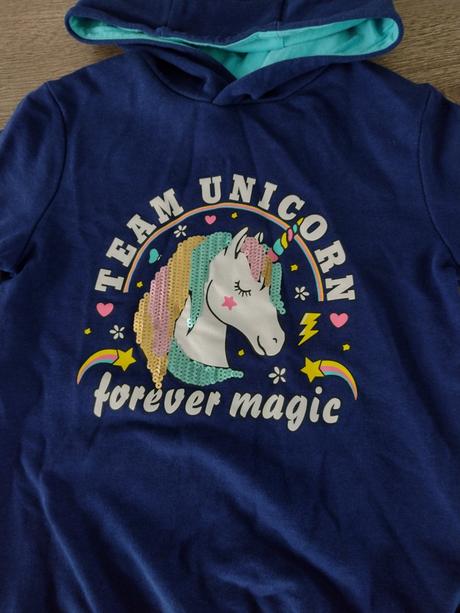 Mikina unicorn ako nova, bonprix,134